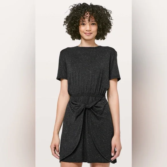 NWT! lululemon Unwind Your Mind Dress- Black Size 10 - Picture 1 of 4